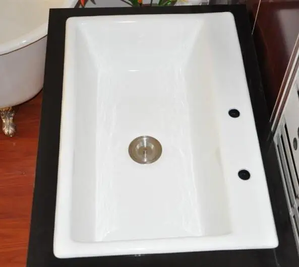 Deep Double Skirted High Quality Apron Cast Iron Enameld Kitchen Crusher Sink Use