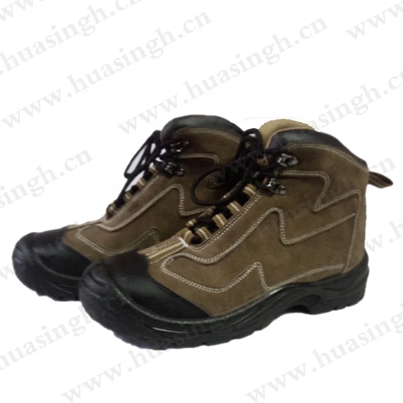 Cmh,6 Inch Suede Leather S3 Sport Safety Shoes With Pull Loops Anti ...