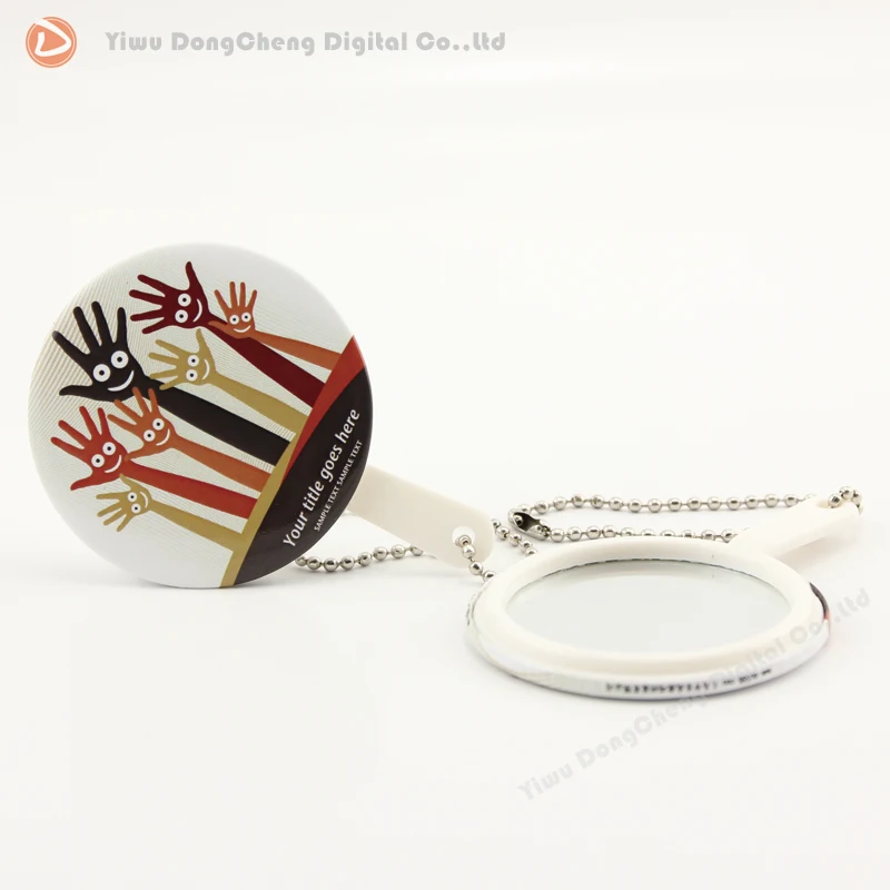 DIY Mirror Keychain Making Component of Wholesale 58mm Mirror Button Badge Maker KeyChain Material