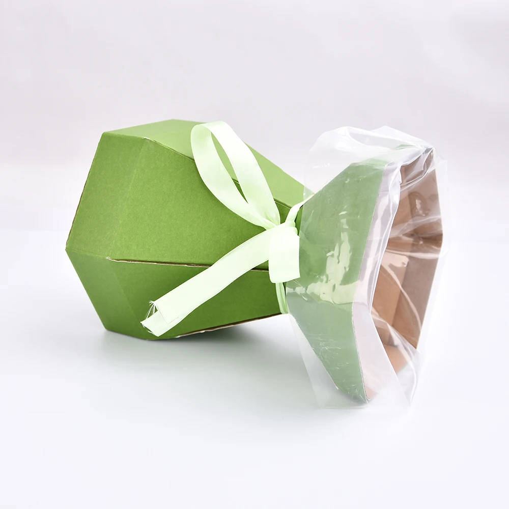 New Style High Quality Customized Paper Flower Packaging Box Bag UV Coating Embossing Matt & Glossy Lamination Folder Type