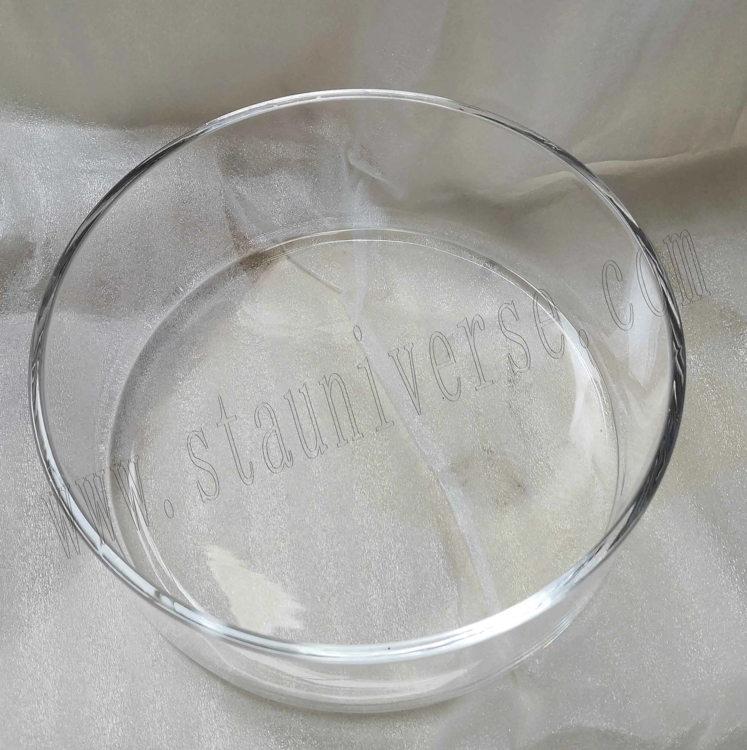 sta高品质圆形透明石英玻璃坩埚