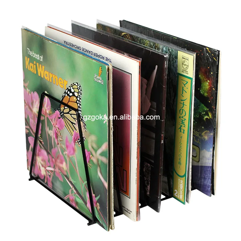 2019 Popular Display Rack for Albums Turntable Vinyl Record Frame Vinyl Record Shelf Fits 50pcs Records