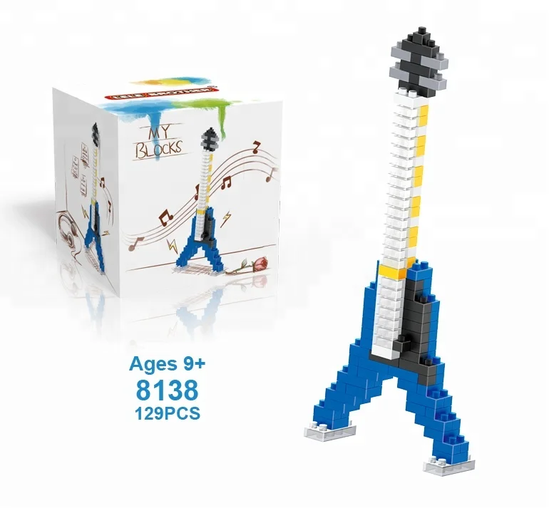 Customized Diamond Blocks Musical Instrument Nanoblocks Piano Guitar Drum Set Building Blocks