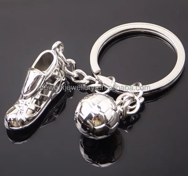 Cute Metal Soccer Keychain Soccer Ball Key Ring Football Key Chain Creative Soccer Shoe and Ball Charm Pendant