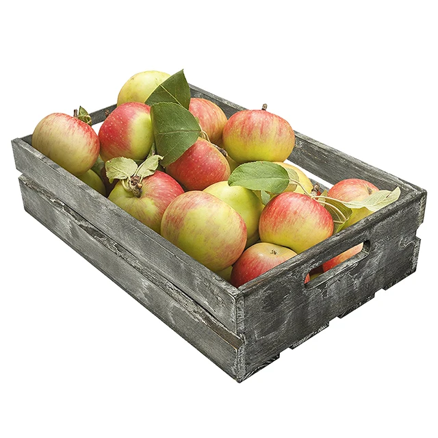 Custom Logo and Stain Color Stackable Wooden Apple Crate,Fruit Crates