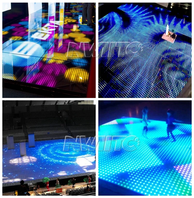 New Portable 12x12 Pixel Interactive Led ali Full Sexy Video Dance Floor