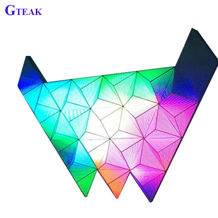 Creative Cool RGB Cube Style Video Display Dj Desk 3D Effect Full Color Led Dj Booth Stand for Night Pub Club