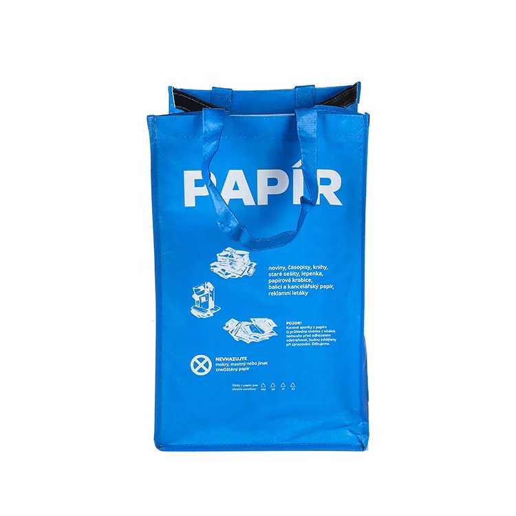 Korean Eco-Friendly Shopping Custom Laminated PP Woven Tote Reusable PP Woven Garbage Bag