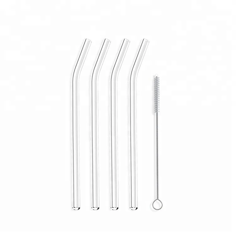 200*8mm Clear Glass Straws for Smoothies Cocktails Drinking Straws Healthy  Reusable Eco Friendly Straws Drinkware Accessory
