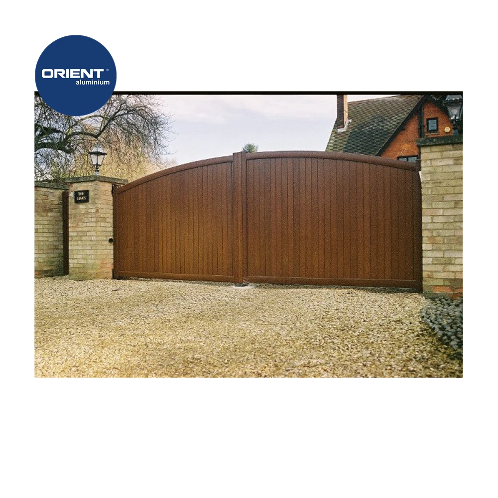 Main Gate Designs Aluminium Standard Size of Main Gate Cow and Gate Milk Powder Swing Gates Withelectric Motor