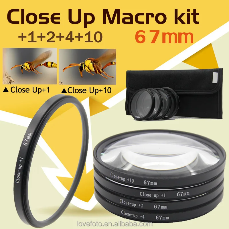 67mm Close up Macro Filter Kit for D80, D90, D7000 DSLR