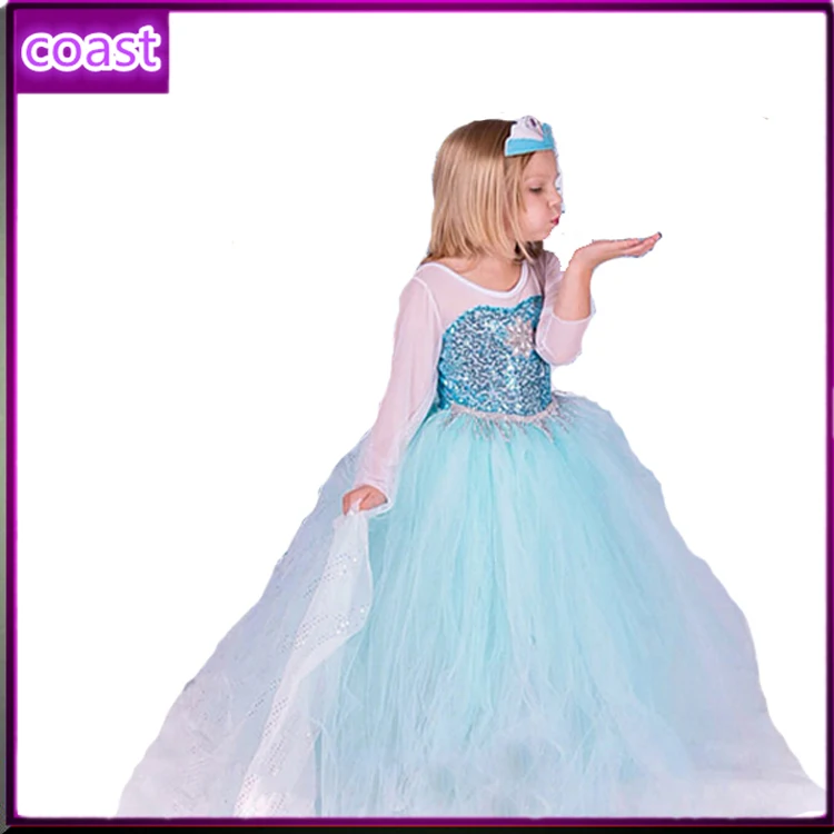 
 Новейшие Мультяшные персонажи Анна Эльза Принцесса необычный Костюм Детское платье  