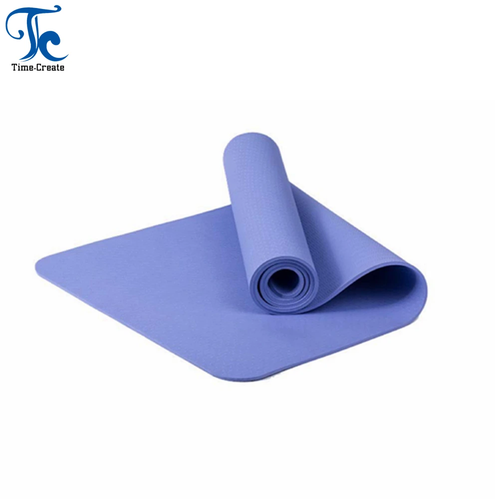 Высококачественный Эластичный Коврик для йоги Timecreate из ТПЭ, экологически чистый моющийся прочный коврик для йоги с принтом логотипа на заказ, коврик для йоги из ТПЭ