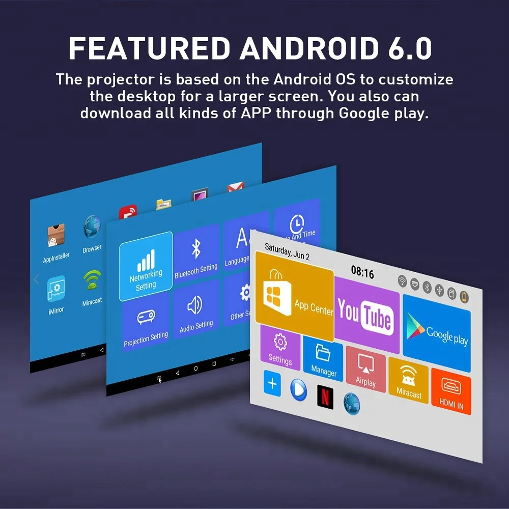 Оригинальный Salange Путешествия Портативный образование светодио дный светодиодный проектор с Android 4k WiFi RJ45 HDMI в для домашнего кинотеатра