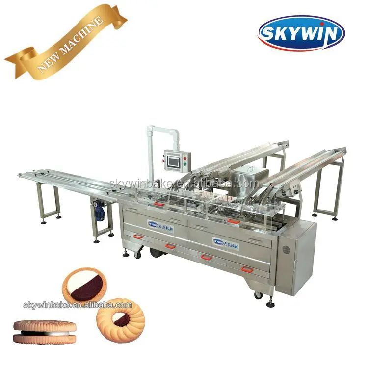 Automatic Cream Biscuit Sandwich Machine with Pile Pack Packaging Machine