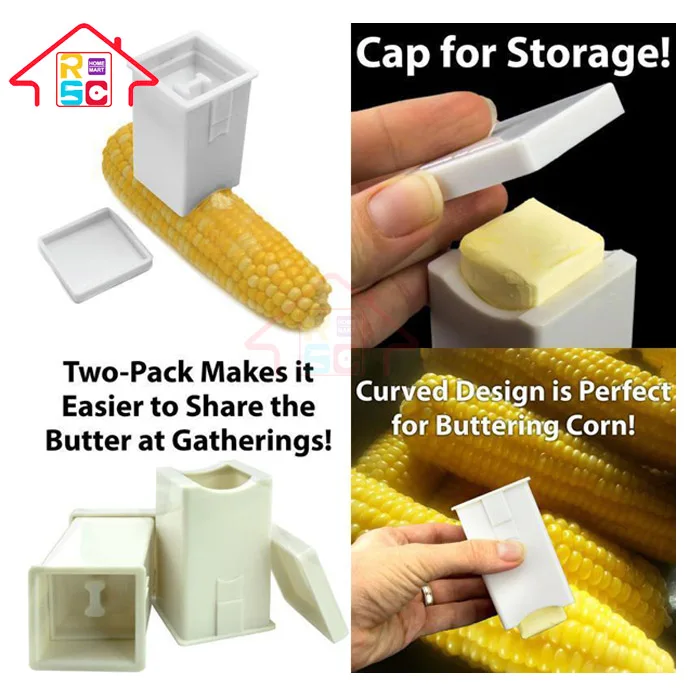 Multifunctional Plastic Corn,Bread,Toast Butter Spreader With Builtin