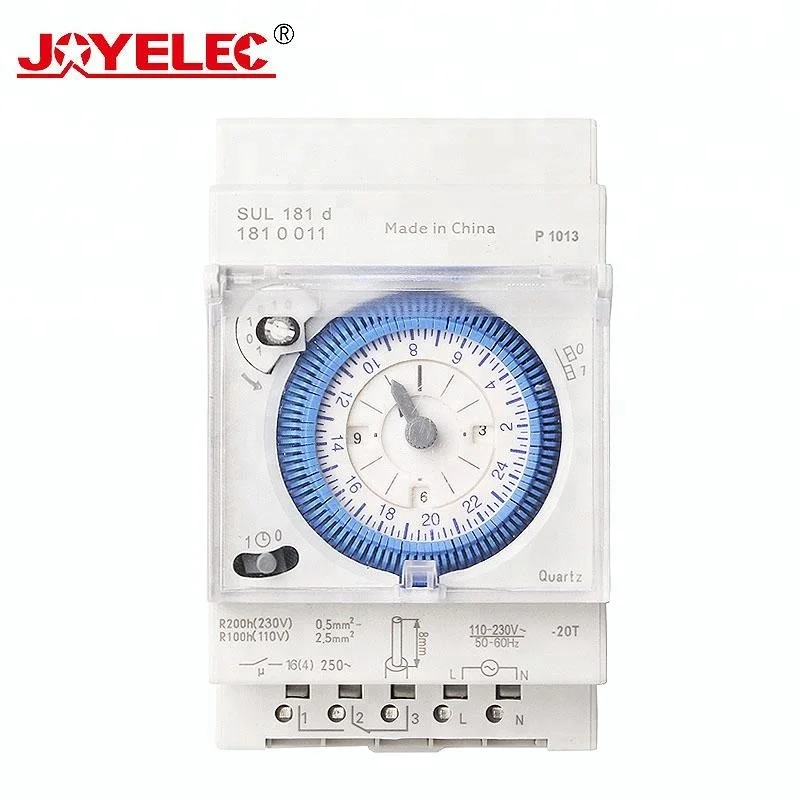 Mechanical Timer for Heavy Use, SUL181d Module Din Rail Timer Switch