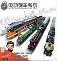New Creator KAIZI City Electric train building blocks Set High speed rail Toy bricks steam train
