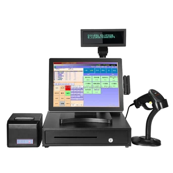 15'' touch screen all in one POS system/cash register/cashier POS machine