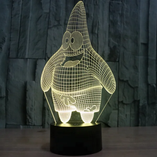 Luce notturna 3D a forma di cavallo, 16 colori, telecomando