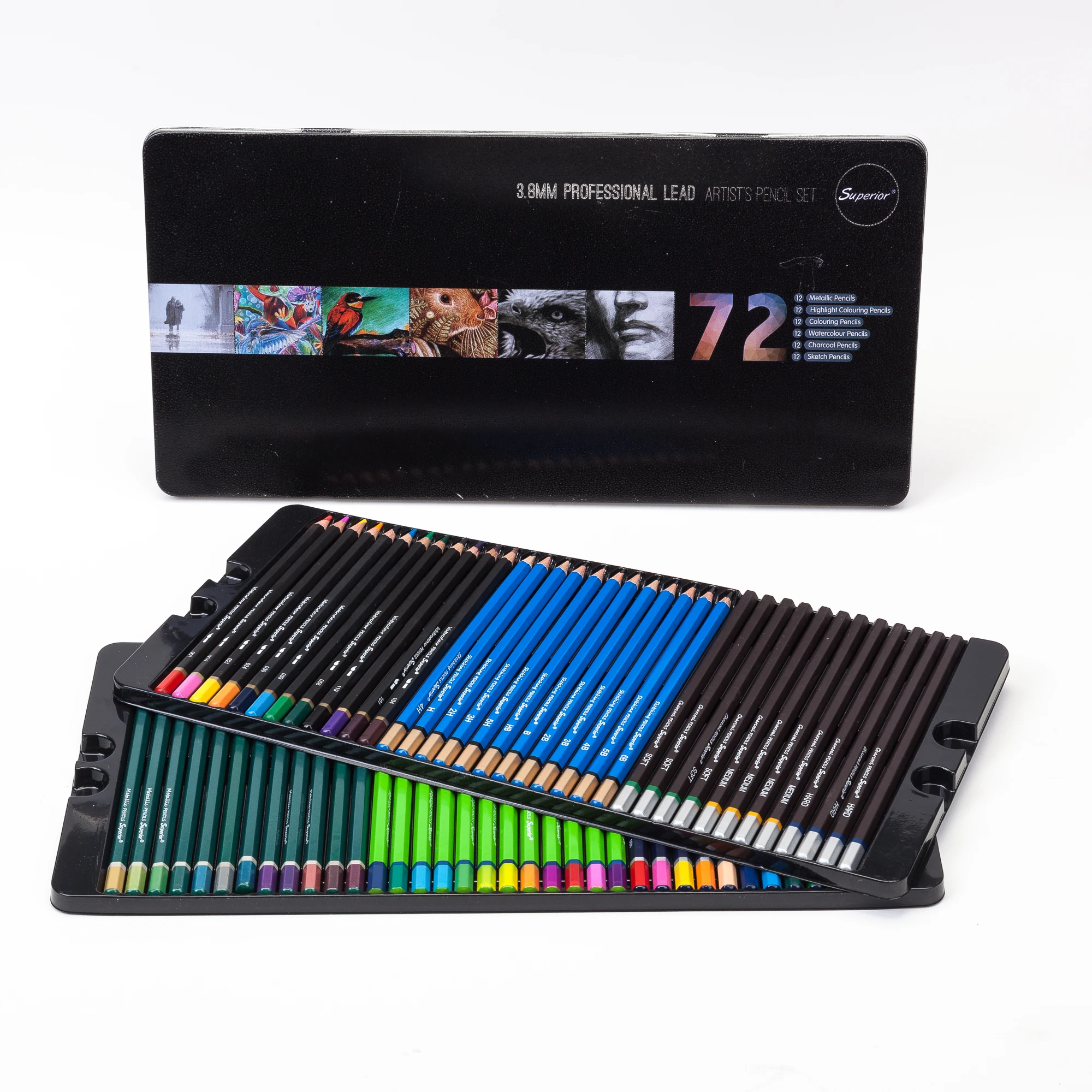 Превосходные художественные наборы 12/24/36/48/72 цветов, Лидер продаж на Amazon, высококачественный набор акварельных карандашей премиум-класса