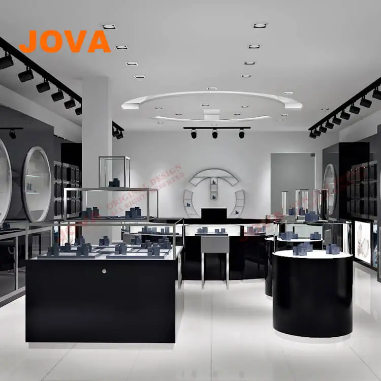 Luxury Watch Display Decoration Showcase Glass Watch Showroom Interior Design