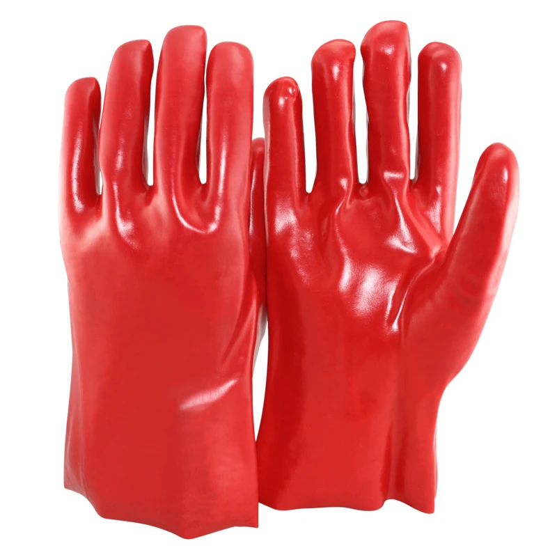 Srsafety Interlock Full Coated Pvc Glove,Gauntlet With Length 27 Cm