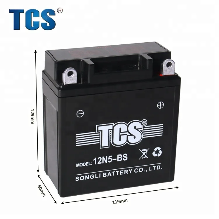 TCS SMF 12N5 мотоцикл свинцово-кислотный e-moto аккумуляторные батареи 12v 5ah аккумуляторная батарея