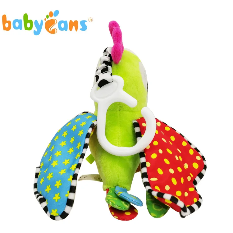 
 Baby fabric Bird toys Plush Hanging Toy With Teether and birds sound infant product  Made In China  