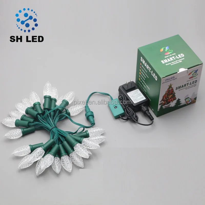 Водонепроницаемый DC12V led праздник Строка Смарт RGB WS2811 G40 свет