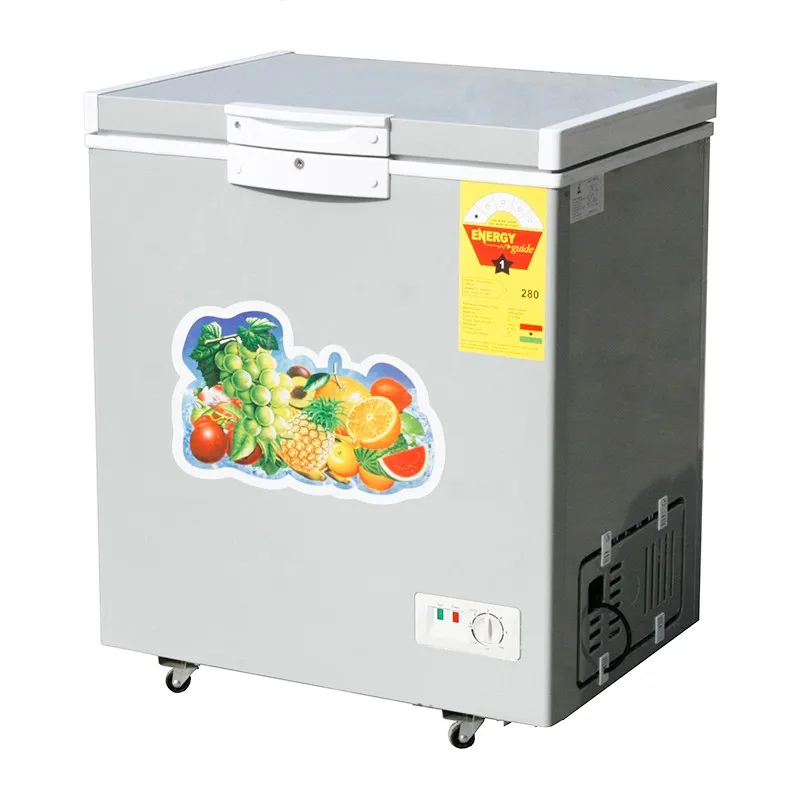 200L Single Hard Top Open Door 12v DC Deep Freezer Work with Solar Panel and Battery
