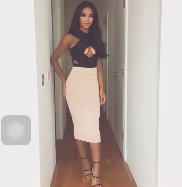 C625 New More Color Midi Bodycon Dress Tight Pencil Skirt for Ol Ladies  Wholesale