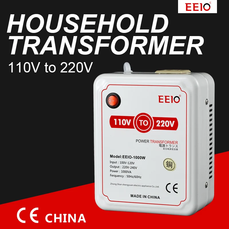 EEIO Voltage Converter 110v to 220V 1000W for Import Electric Appliance
