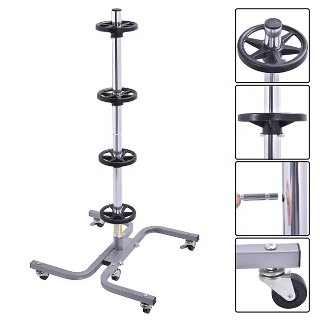 Customized Tire Storage Rack Wheel Rim Display Stand Rack Metal Tyre Display Stand