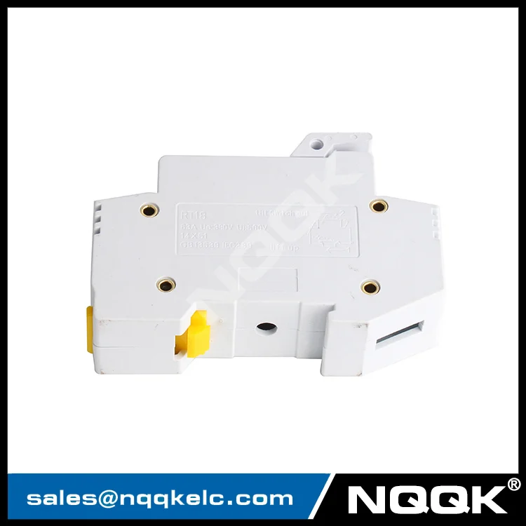 HEBEOT DIN Rail Mount Zekeringhouder RT18-125AM 1-4P 63A 80A 100A 125A Din Rail Montage Zekeringhouders Zekeringhouder (4p