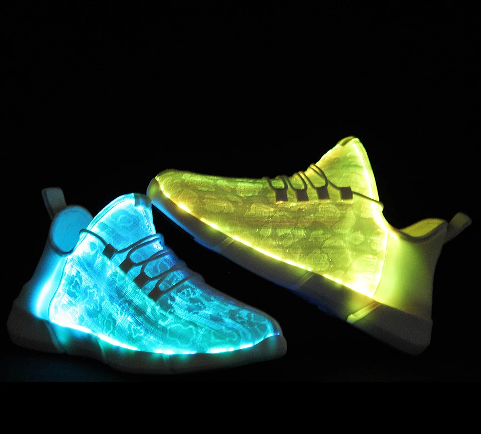 Leather Running Shoe Light Up Shoe And Casual Walking Kids Led Sneaker