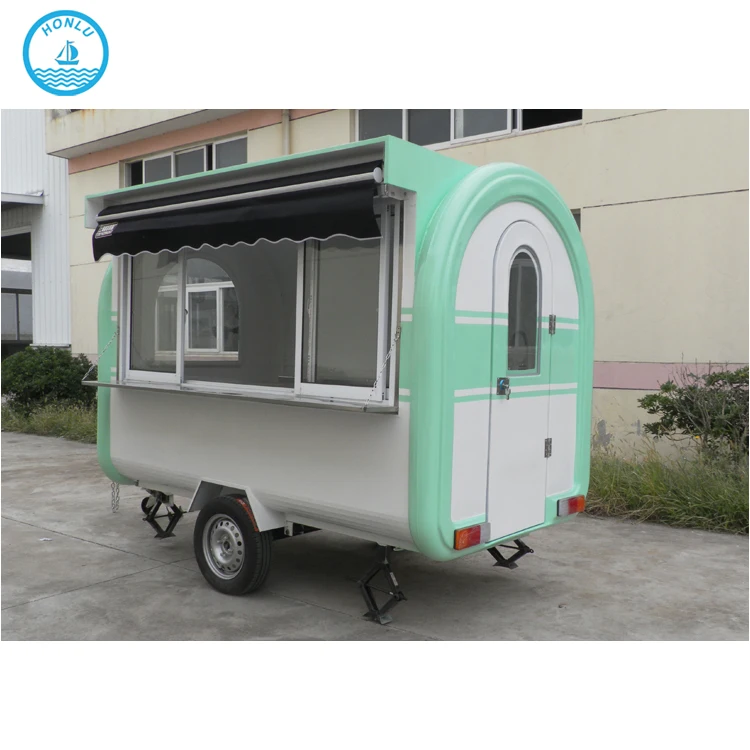 Mobile Cafe Carts Cone Trailer Pizza Shaved Ice Truck for Sale Europe