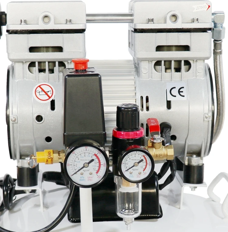 AC 220V 110V 25L 750W Oil-Free Silent Portable Hospital Air Compressor