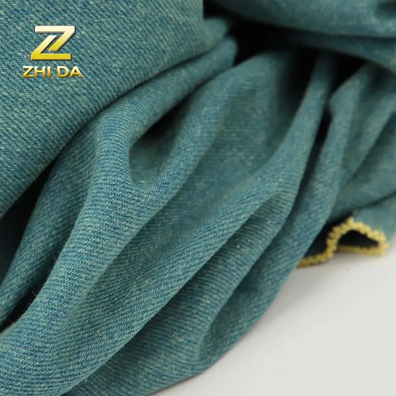 Lot Stock 7x7 Twill Denim with Washed Treatment Cotton Polyester Blended Denim Fabric for School Bags
