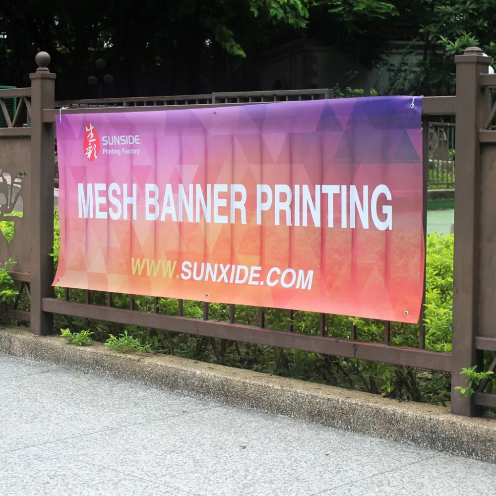 Digital Print Hanging Outdoor Event Printing Fence Backdrop Mesh Banner