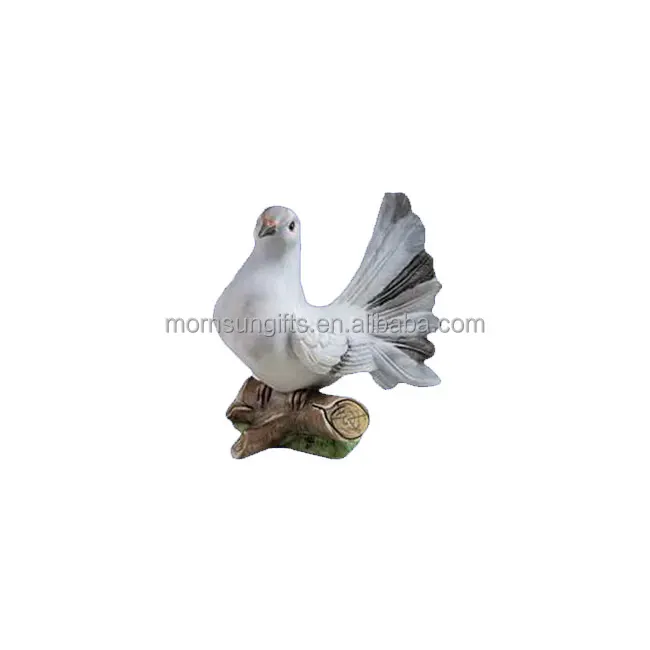 Custom Ceramic Capodimonte Lovable Porcelain Pigeon Figurine