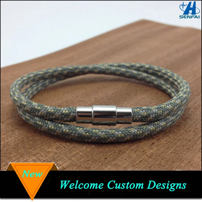 Alibaba wholesale stainless steel clasp paracord bracelet