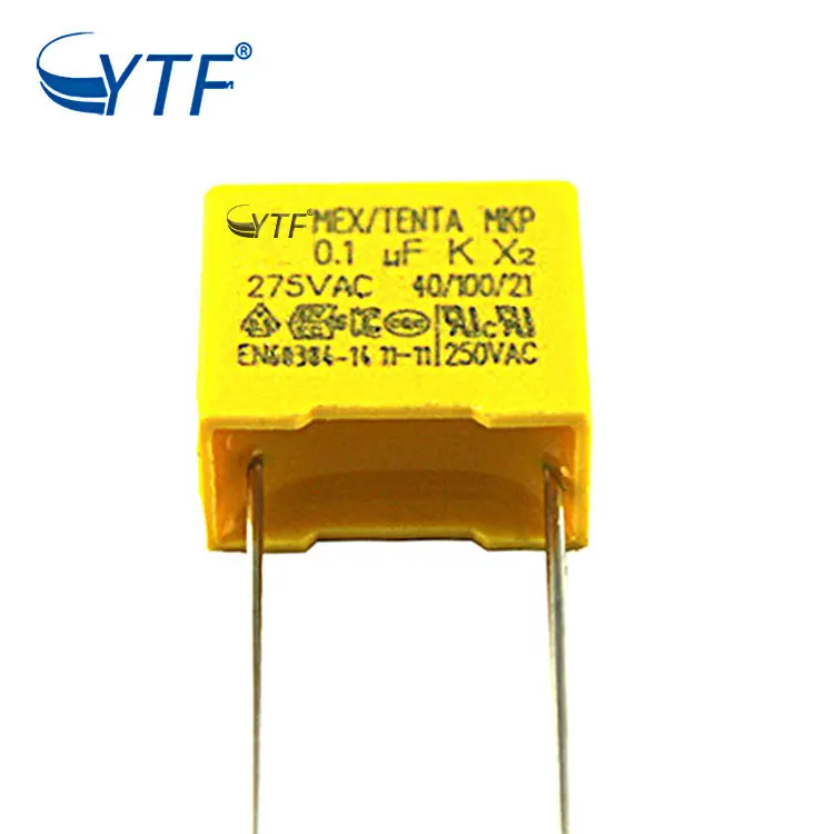 Yellow box type polypropylene capacitor 0.1UF 275V X2 Safety capacitors