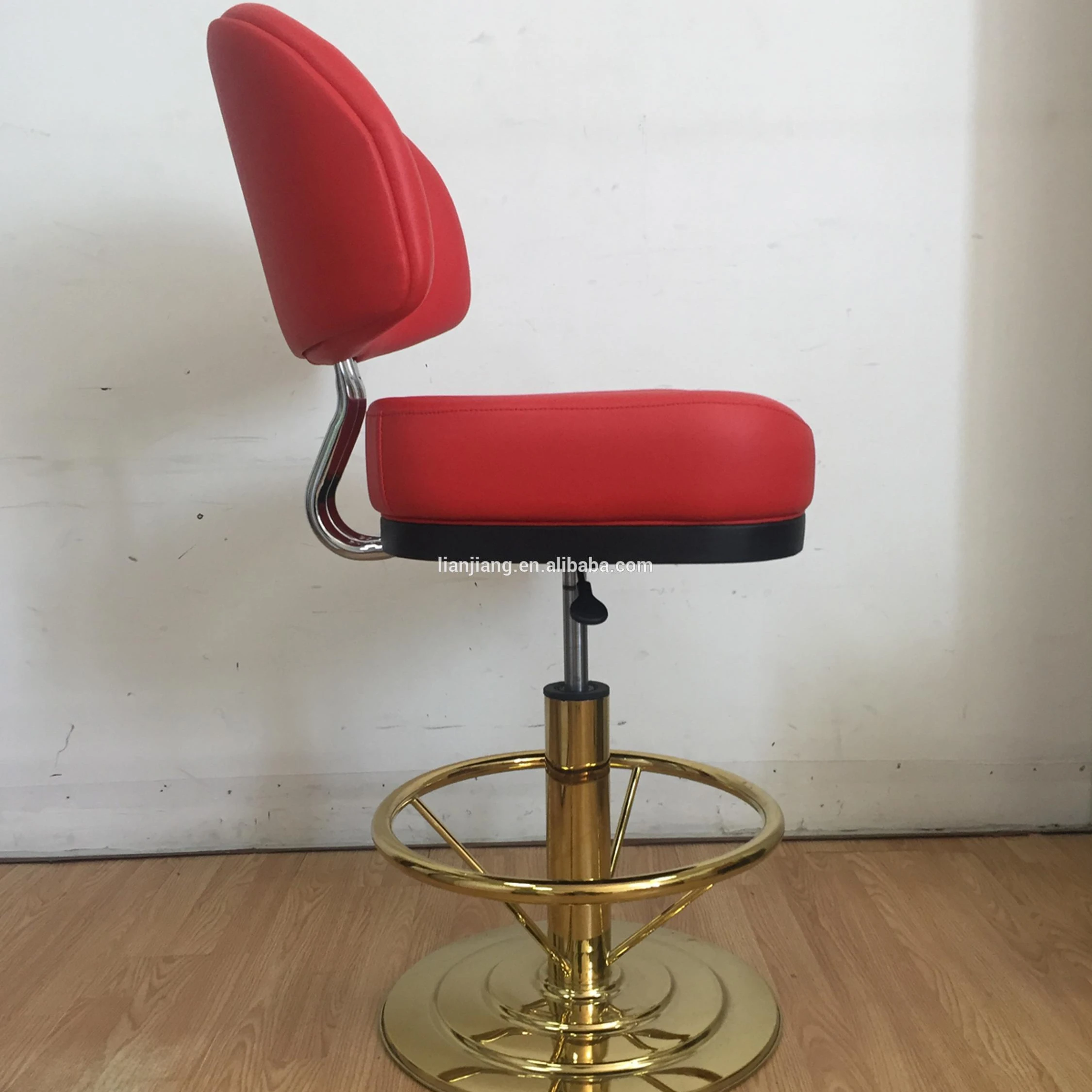 High End bar Chair 360 Swivel Casino Stool Red Colour