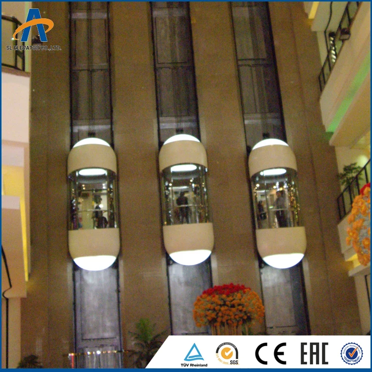 SL CE Tested Glass Facade Panoramic Lift
