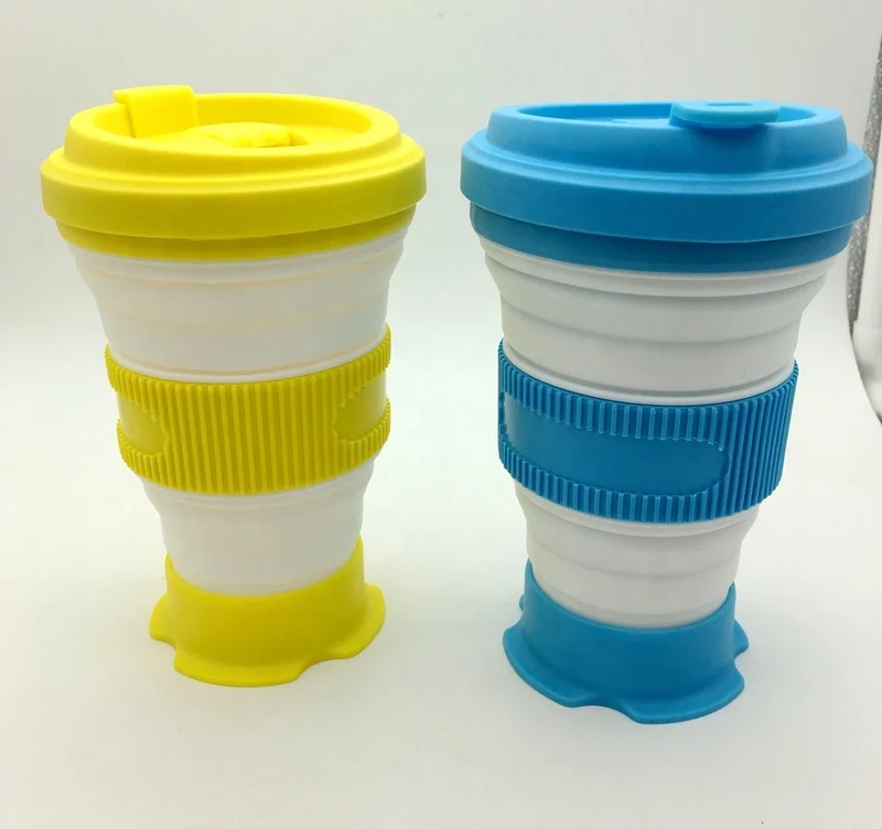 Модная Складная Питьевая Силиконовая бутылка для воды 500 мл