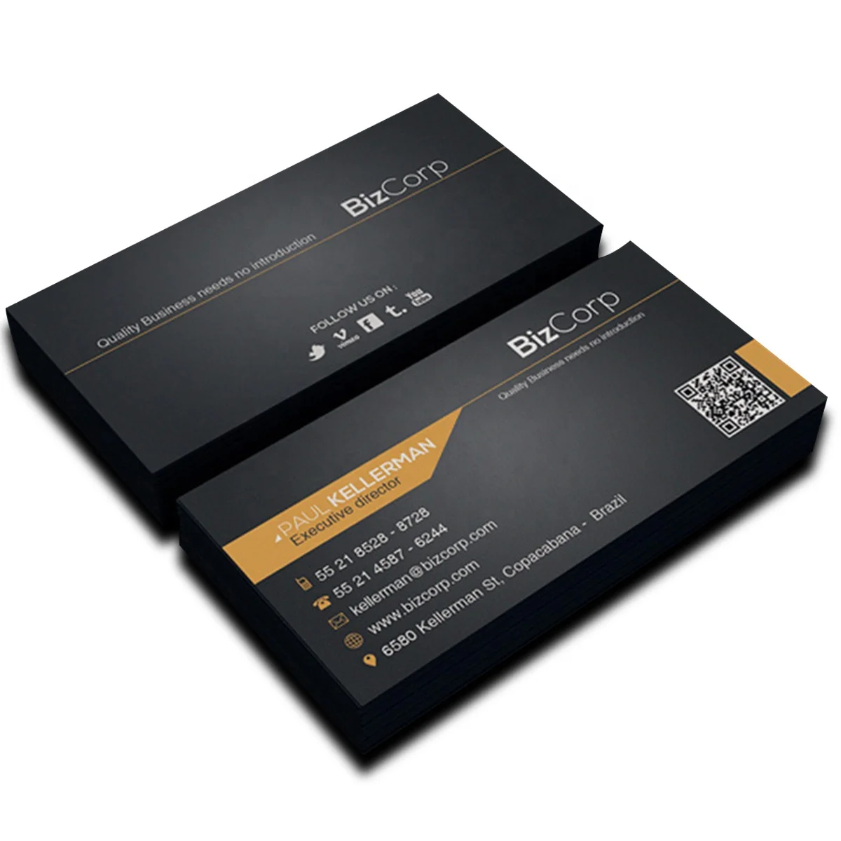 Лидер продаж прочная черная Роскошная Визитница с принтом логотипа на