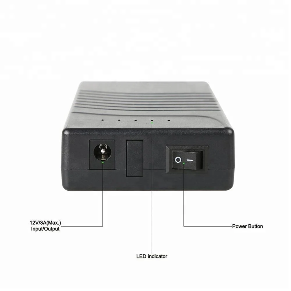 Rechargeable 3000mAh 12V DC Output Lithium Ion Battery Pack for Panel Amplifier and CCTV Camera