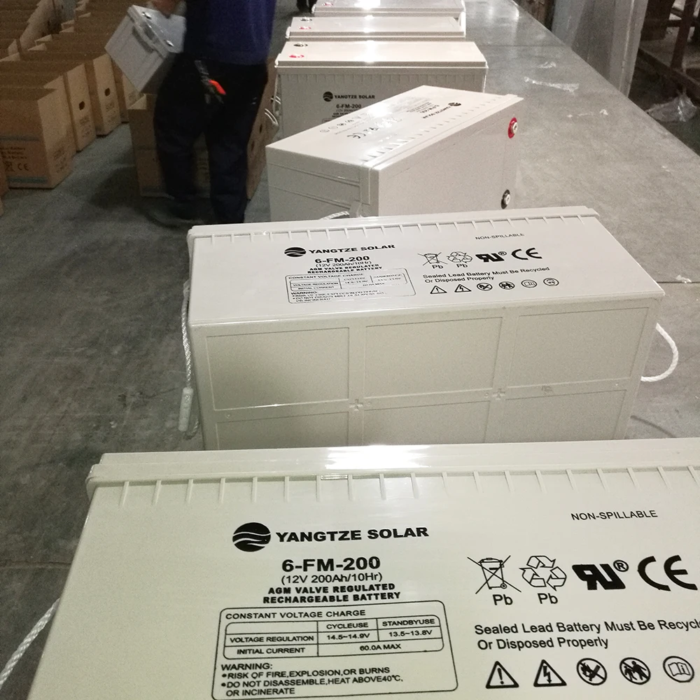 Yangtze Solar Battery and Wind Energy Storage Battery 12v AGM Solar Battery 200 Ah