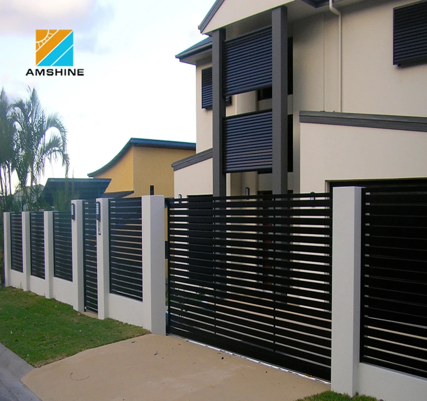 Different Style Easily Assembled Building Ventilation Black Aluminum Fence